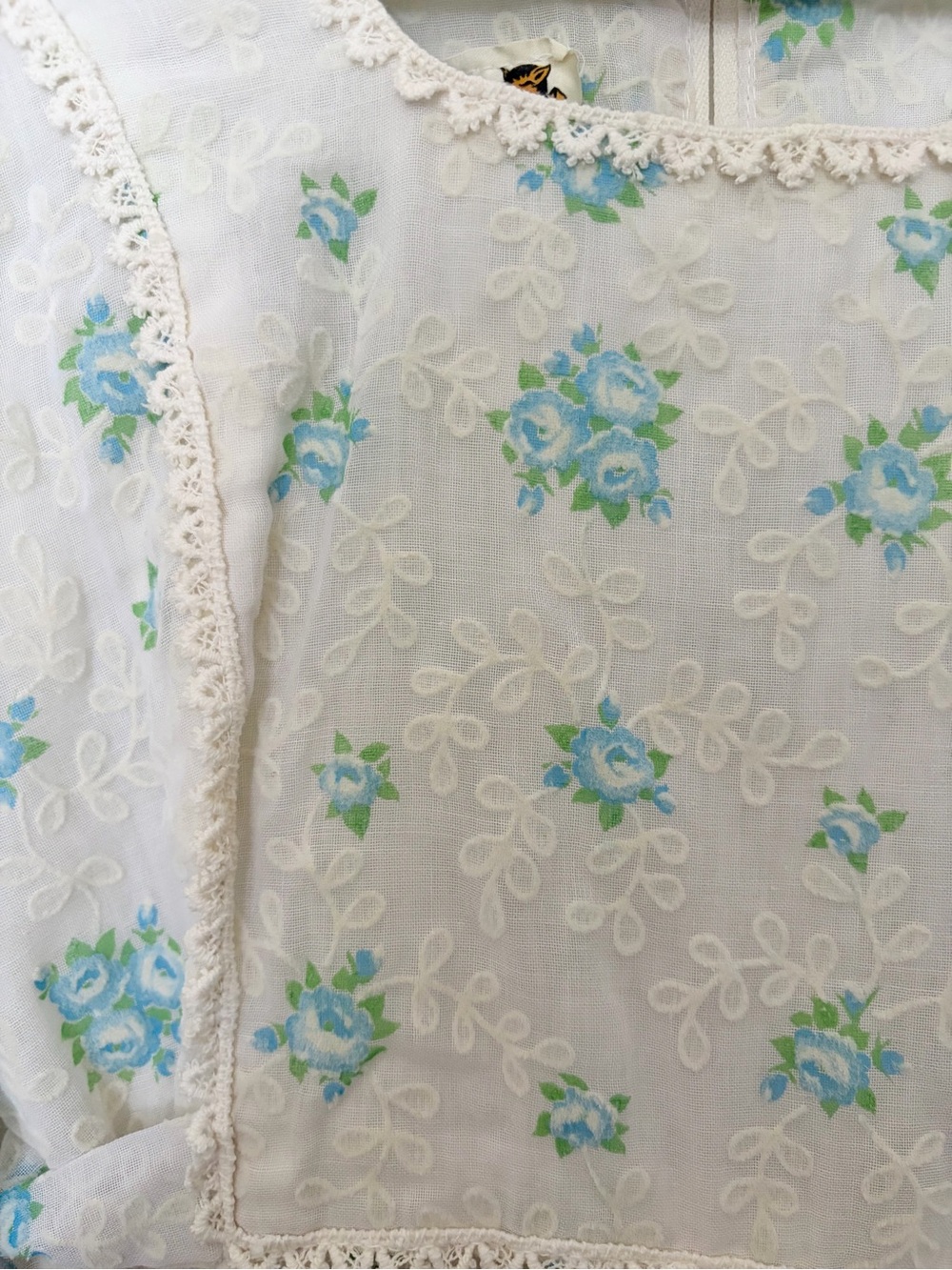 vintage 70s prairie dress - Picture 3 of 7